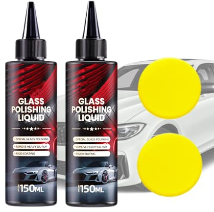Holoras 150ml Car Glass Oil Film Remover, Glas Kratzer Entferner,Scheibenpolitur Auto, 2025 Upgraded Glas Poliermittel für innen & außen, Removes Swirls,Scratches,Wiper Marks (2)