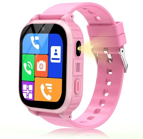 Moikmlih Smartwatch Bambini GPS con video 1,83” schermo HD 4G e chiamate telefoniche, SOS, con localizzazione in tempo reale e modalità scuola, ottimo regalo per bambini e bambina dai