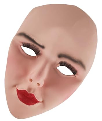 Xuancai Bequeme Silikon-Halbgesichtsmaske mit atmungsaktiver elastischer Maske für Rollenspiel-Kostüme und Feiertage, Feiern, Halloween, Gesichtsbedeckung für Erwachsene
