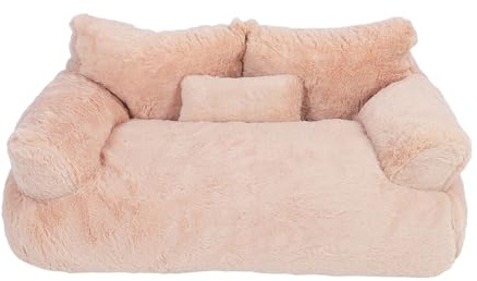 Tissting Bäddsoffa för husdjur, kattsoffa, plysch kattsoffa med avtagbart och tvättbart överdrag, varm, mjuk, bekväm, avtagbar, tvättbar, botten (XL)