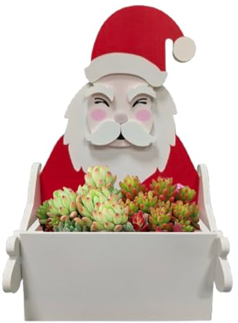 JINGLING Pots de fleurs de Noël - Dessin animé festif et créatif - Décorations pour arrangements floraux et vases - Pour balcon, bureau, maison, plantes vertes, décoration, présentation, terrasse et