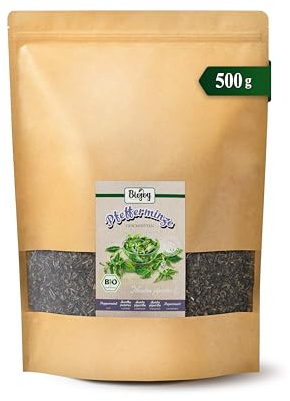 Biojoy BIO Pepparmyntsblad, torkade, örtte, 500 g | Löst örtte, skuret, Mentha piperita L.