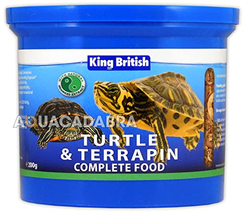 King British | Turtle & Terrapin Complete Food | Helps Support Health & Vitality |Includes Essential Vitamins & Minerals | Made with Natural Ingredients | Highly Palatable | 200g