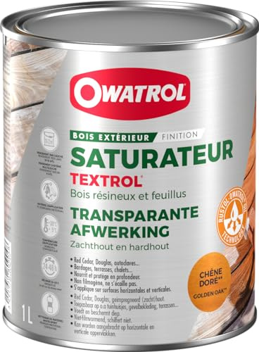 OWATROL-TEXTROL®-Saturateur extérieur bois résineux/Autoclaves-Chêne doré (ow11)-1 litre