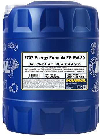 MANNOL 7707 O.E.M. 5W-30 API SN/CF för Ford Volvo motorolja, 20 liter | Esterhaltig motorolja med API SP och Ford WSS-M2C913-D, minskar bränsleförbrukningen och skyddar mot slitage