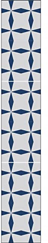 Plage Bronzolo Decoración Adhesiva para Azulejos, Vinilo, Azul, 15x15 cm, 6 Unidades