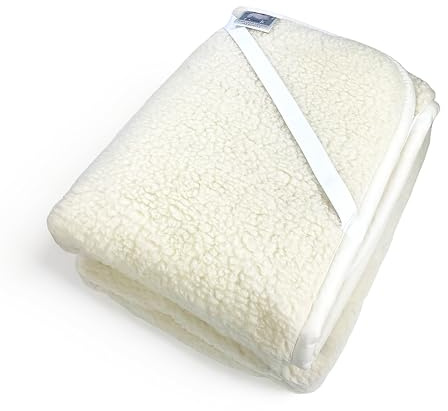 Tex family COPRIMATERASSO Topper Mary in Vera Lana Merinos 1000 gr. in 11 Misure Differenti - Singolo cm. 85x190