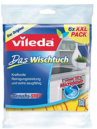 Vileda Allzwecktuch 3D 6-er Pack, 34 x 34 cm Reinigen