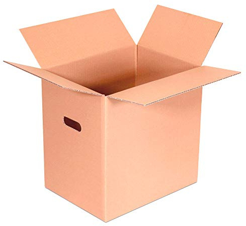 Only Boxes Pack de 10 Cajas de mudanza | Cajas para mudanza y almacenaje con asa | Cajas ultrareforzadas | Medidas 48X28X28 | 10 Unidades