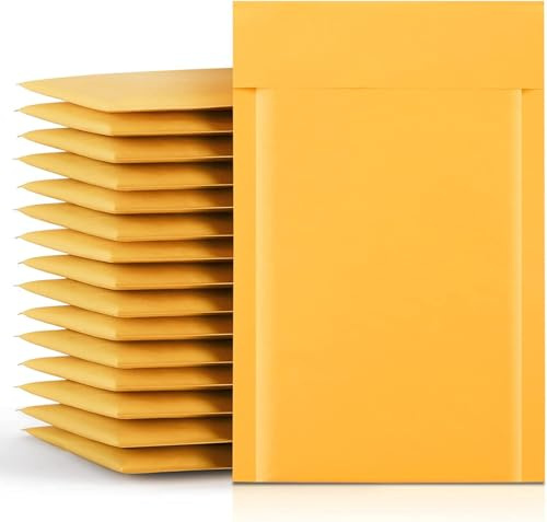 Switory 50piezas bolsa de burbujas, 10,2x17,8cm Sobres acolchados a granel, Bolsas Polymailer con forro de burbujas para envío, empaquetado, Envío por correo autoadhesivo