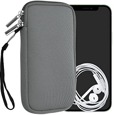 kwmobile Handytasche für Smartphones XL - 6,7/6,8 - Neopren Handy Hülle Stone Dust - Handy Tasche 17,2 x 8,4 cm Innenmaße