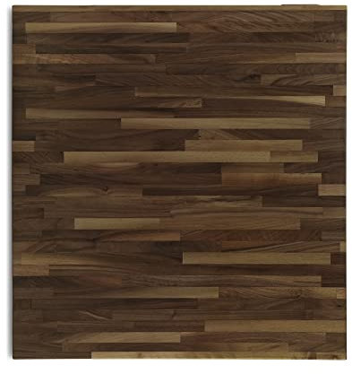 CONSDAN Butcher Block Counter Top, Walnut Solid Hardwood Countertop, Wood Slabs for Kitchen, Reversible, Both Side Polished, Prefinished with Food-safe Oil, 1.5 Thickness, 12L x 25W