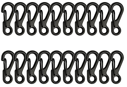 Temlum 2,5 cm Mini Karabiner Set, Karabinerhaken Clip | Karabiner Klein Schlüsselanhänger Haken für Camping, Reisen, Wandern