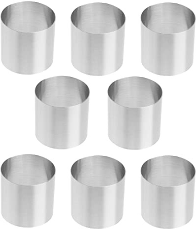 8 Piezas De Aros De Mousse De Acero Inoxidable Para Hornear, Molde Circular Para Pasteles Y Postres, Herramientas De Repostería Diy