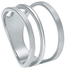 Heideman Ring Maddox Herren Silber Edelstahl vergoldet poliert | Maddox Herren-Ring Gold, Edelstahl, Doppelband poliert, ohne Stein, nickelfrei, Geschenk
