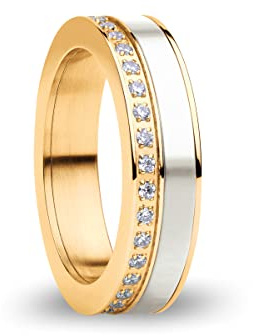 BERING Austauschbar Ringkombination für Damen in Gold & Weiß mit einzigartigem Twist- & Change System, Ebro