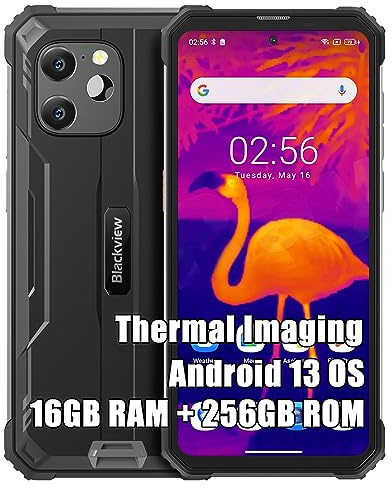 Blackview BV8900 Rugged Smartphone 2023, 16GB+256GB, Android 13 Telefono Robusto, 64MP + Termocamera, 10000mAh 33W Rapida, 6.5 FHD+ 2.4K Schermo Cellulari Resistente IP68 Dual 4G NFC OTG GPS FM