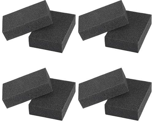 Sanrolax Washing Up Sponge Set of 8 Black Sponges Kitchen 100 x 67 x 25 mm Double-Sided Cleaning Kitchen Sponge for Scrubbing Washed Goods