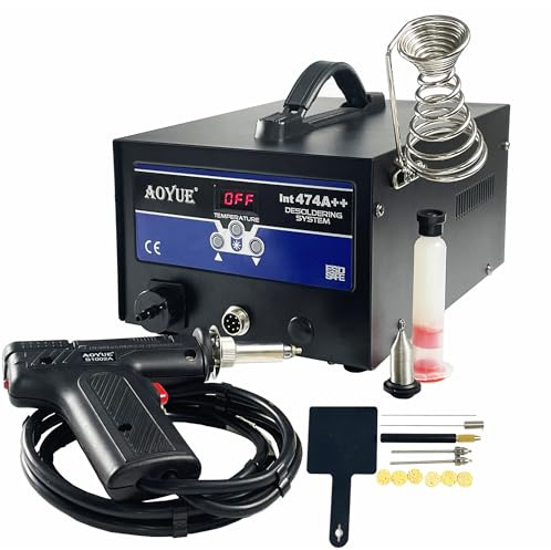 Aoyue 474A++ Entlötpistole mit 80KPA Saugkraft, 70W Entlötstation Heizung und fortschrittlichen Spitzendesigns