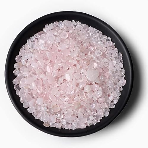 3-5mm Irrégulier Naturel Gravier Rose Quartzs Améthystes Puce Brut for La Décoration Intérieure Fish Tank Aquarium Décoration Gravier décoration de la chambre ( Color : No.11 Rose Quartz , Size : 50g