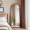 CUSTCH Miroir Complet arqué, 162 x 53 cm, Grand Miroir de Sol Pleine Longueur, Miroir sur Pied bombé, Suspendu, Elliptique, pour Chambre Salon Entree, Noir