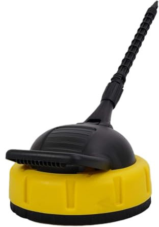 Fenteer Idropulitrice per Superfici, Pulitrice per Superfici Rotante, Manico Lungo, Accessori per Idropulitrice Gialla per Vialetti, Porte da Terrazza