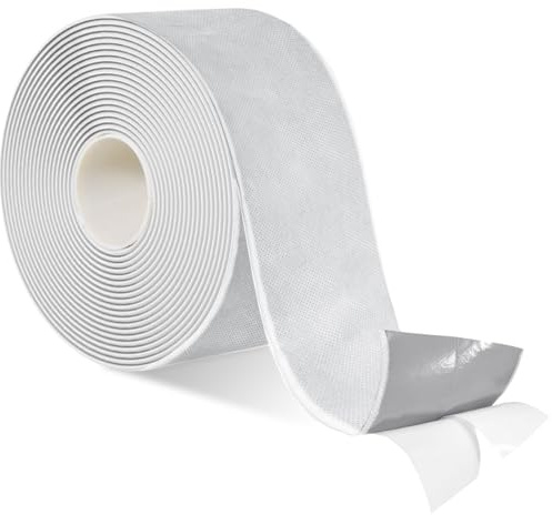 Tiruiya Dichtband Dusche Wasserfestes, Selbstklebend Wannendichtband, Überstreichbar Duschwannenabdichtung, Dichtungsband Sanitär für Bad Küche Balkonabdichtung Fliesen Terrasse Abdichtung-15m x 8.5cm