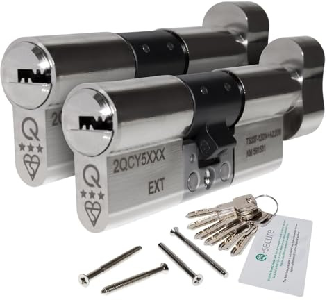 greenteQ Orion Thumbturn Keyed-Alike Euro Cylinder - 50/50 (100mm), Nickel