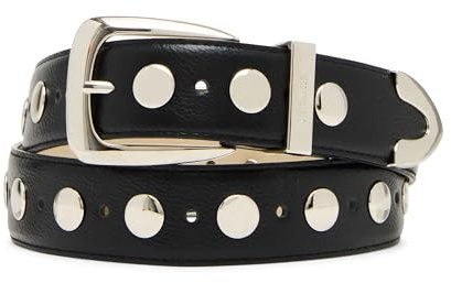 Steve Madden Damen Kingston Studded Pant Belt Gürtel, Schwarz, 1X