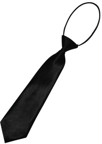 LBJFYHJN Cravate enfant 28 cm, cravate noire en satin, cravate formelle pour mariages et bals d'enfants et uniformes scolaires