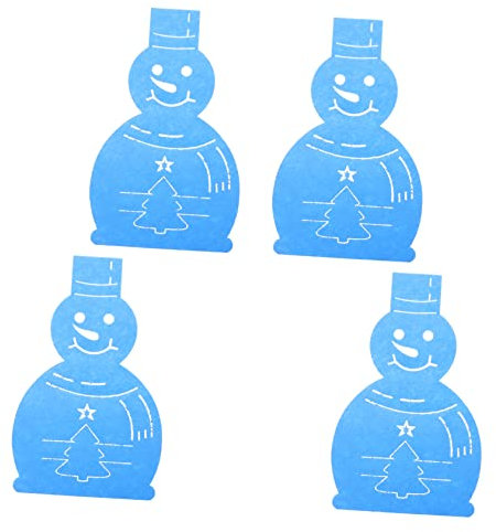MAGICLULU 4pièces Sacs à Couverts De Noël Bonhomme De Feutrine pour Rangement Couteaux Fourchettes Cuillères