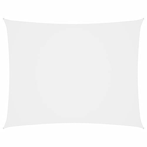 Tidyard Voile de Parasol Tissu Oxford rectangulaire 3x4,5 m Blanc, Ombrage Auvent Protection Rayons UV, Filet Dombrage pour Patio, Jardin, Terrasse, Extérieur, Balcon, Camping