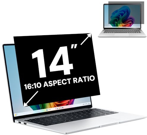 FYJRCY 14 Zoll 16:10 Laptop Sichtschutzfolie, Laptop Blickschutzfilter und Blendschutz Blaulichtfilter, Abnehmbarer 14 Zoll Blickschutzfolie und Kratzfeste Schutzfolie