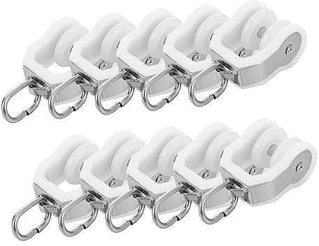 STOBAZA Rodillos Deslizantes para Riel De Cortina 10 Unidades De Aleación y Plástico Resistentes Corrosión Silenciosos para Cortinas De Techo y Ventanas