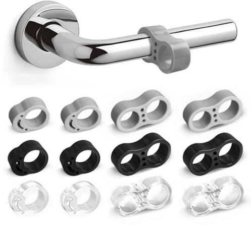 12 Pezzi Fermaporta Maniglia, Trasparente Maniglia Porta, Ferma Porte, Silicone Paracolpi, Tampone Proteggi Finestre, Ferma Porta da Muro Paracolpi Protezione per Porte da Interno,paracolpi porta