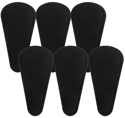 IMIKEYA Fodero per Forbici da Cucito in Pelle PU Nero Set da 6 Coperture Protettive Portatili per Conservazione Sicura Protezione Compatta per Forbici da Salone Ricamo e Artigianato