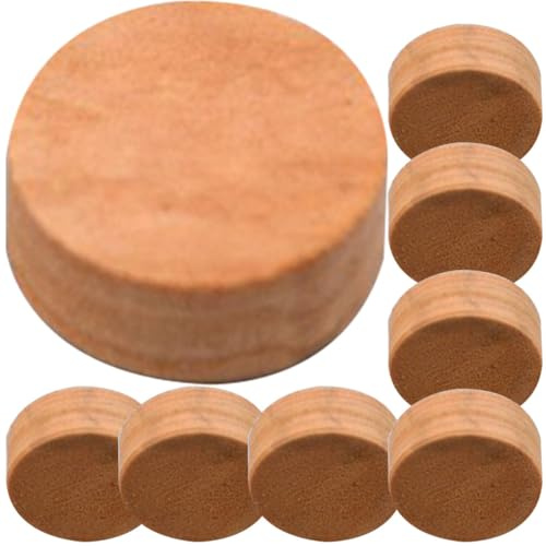 CVUTOVO 8 Stück Naturkork Korkpolster für Posaune Trompete Ersatzkorkpads Musikinstrumenten Pads Reparaturzubehör für Blasinstrumente