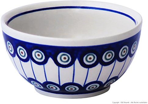 Bunzlauer keramik 500ml Schüssel Schale Ø14 cm Höhe 7,1 cm Dessertschale Müslischale Kompttschale (Dekor 8)