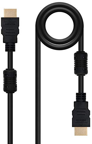 Nanocable 10.15.1810 - Cable HDMI alta velocidad/HEC con ferrita, A/M-A/M, negro, 10m