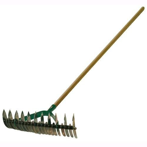 BRIXO Rastrello Sarchiatore Aeratore Doppio 32 Denti (11/21) con Manico