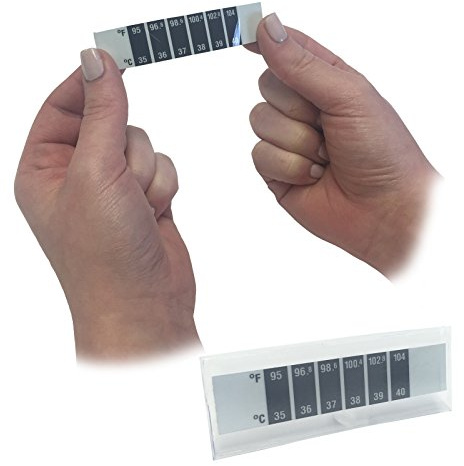 Steroplast FIRST AID BABY FEVER COLD REUSEABLE RELIABLE TEMPERATURE FOREHEAD STRIP TEST THERMOMETER