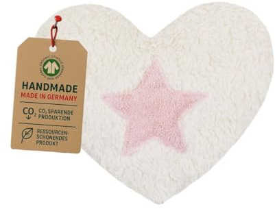 efie térmica de espelta Cojín Estrella Rosa, cultivo ecológico controlado (Organic), fabricado en Alemania