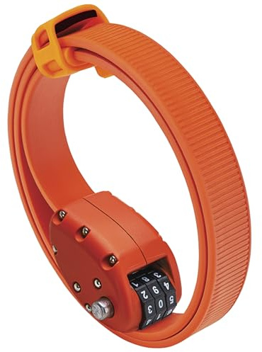 OTTOLOCK Cinch Lock - Lightweight Anti Theft Compact Combination Bike Lock, Ideal for Quick Stops, Bicycle Accessories, OTTO Orange, 30 Inch
