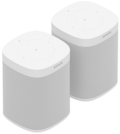 Sonos One Smart Speaker 2-Room Set, White, Intelligent WiFi Speaker with Alexa Voice Control & AirPlay, Two Multiroom Speakers for Unlimited Music Streaming