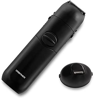 URBANER Battery Powered Facial Hair Trimmer for Men Electric Beard Shaver and Hairstyle Razor Waterproof Chest Razors for Men, Safe Blade, Black, MB-342