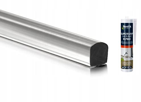 Seiletech.de Duschdichtung Acryl – 10mm x 10mm – 70cm – Transparent – Mit Kleber – Halbrundstab – Schwallschutzleiste – Dusche – Dichtung – Bodendusche – Für Boden – Profil – Abdichtung