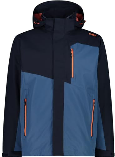 CMP - Giacca 3 in 1 da uomo, Black Blue, 50
