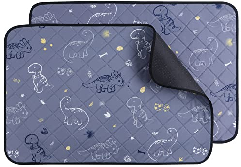 IEUUMLER 2 Stück Welpenunterlagen Waschbar für Hunde, Wiederverwendbar und Schnell Absorbierend PIPI Matten Trainingseinlagen für Laufstall/Autositz/Sofa FC013 (Grau, 76*50CM)