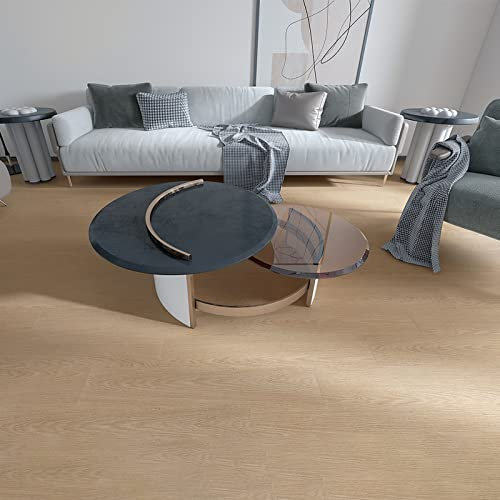 HARICSET Vinyl Laminat Dielen Fliesen PVC Bodenbelag Selbstklebend Vinyl Holzoptik Bodenaufkleber Wasserdicht Verschleißfest für Küche Wohnzimmer Badezimmer(Size:5sqm,Color:W40)