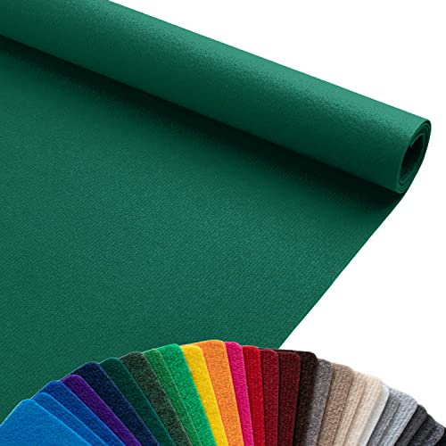 Primaflor Event-Teppich Meterware Dublin - Petrol, 2,00m x 3,50m, Viele Farben, Schwer Entflammbarer Hochzeits-Läufer, B1 Messeteppich, Gangläufer